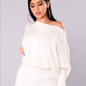 FASHION NOVA MILLIE CABLE KNIT SWEATER